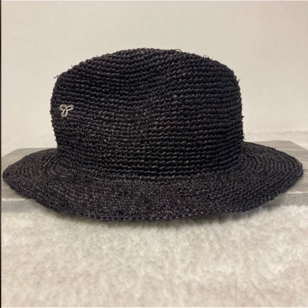 Tna Straw Fedora Hat Black Straw Woven Aritzia Casual Boho Cottagecore Hippie